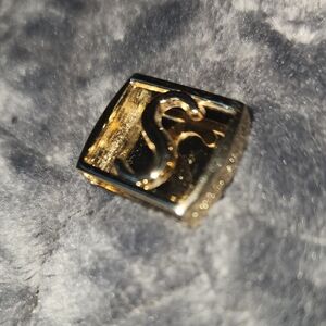 Henri Bendel Gold Purse Letter S Purse Strap Charm 1/2" Size Strap